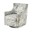 Alana - Curve Back Swivel Glider Chair - Blue Multi - Madison Park - Swivel Chairs - Elite Enclave Home