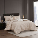 Riva - 7 Piece California King Comforter Set - Beige