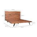 Madagascar - Queen Platform Bed - Light Brown - Moe's Home Collection - Slat Beds - Elite Enclave Home