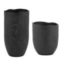 Komorebi - Indoor - Outdoor Vases (Set of 2) - Black - Uttermost - Vases & Jars - Elite Enclave Home