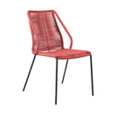22" Metal Outdoor Dining Chair (Set of 2) - Red