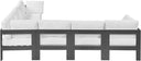 Nizuc - Outdoor Patio 7 Piece Modular Sectional With Gray Frame - Meridian Furniture - Stationary Sectionals- Elite Enclave Home