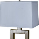 Open Square Table Lamp With White Rectangle Shade - Nicekl