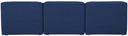 Miramar - 3 Seat Armless Modular Sofa - Meridian Furniture - Stationary Sectionals - Elite Enclave Home