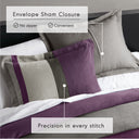 Boulder Stripe - King/California King Pieced Comforter Set - Purple