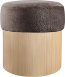 Nimes - Ottoman / Stool With Natural Base - Meridian Furniture - Stool Ottomans - Elite Enclave Home