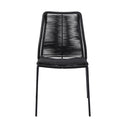 22" Metal Outdoor Dining Chair (Set of 2) - Black