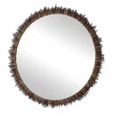 Tiger Sea Urchin - Round Mirror - Brown / Green