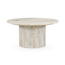 Amberly - Marble Round Coffee Table - Gray