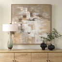 Time To Time - Hand Painted Abstract Art - Black / Brown / Gray / White / Woodtone - Uttermost - Canvas Art - Elite Enclave Home