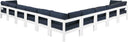 Nizuc - Outdoor Patio 10 Piece Modular Sectional With White Frame - Meridian Furniture - Stationary Sectionals- Elite Enclave Home