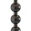 Solid Wood Candlestick Table Lamp With Off - White Drum Shade - Black - HomeRoots - Table Lamps - Elite Enclave Home