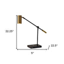 Tech Metal LED Charging Desk Lamp - Savvy Black