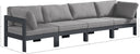 Nizuc - Outdoor Patio 4 Seat Modular Sofa With Gray Frame - Meridian Furniture - Stationary Sectionals- Elite Enclave Home
