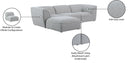 Miramar - 4 Piece Modular Sectional - Meridian Furniture - Stationary Sectionals - Elite Enclave Home