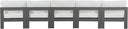 Nizuc - Outdoor Patio 5 Seat Modular Armless Sofa With Gray Frame