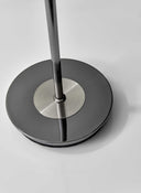 Modern Nickel Thick Pole Torchiere Floor Lamp - Black / White - HomeRoots - Floor Lamps - Elite Enclave Home