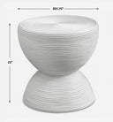 Bongo - Rattan Side Table - White