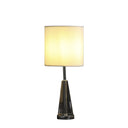 22" Bedside Table Lamp With White Drum Shade - Silver