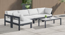 Nizuc - Outdoor Patio 5 Piece Modular Sectional With Gray Frame - Meridian Furniture - Stationary Sectionals- Elite Enclave Home