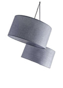 Three Light Tree Floor Lamp With Gray Solid Color Drum Shade - Black - HomeRoots - Floor Lamps - Elite Enclave Home