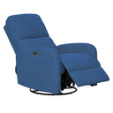 Dakota - Power Recliner 3 - in - 1 With Swivel, Glider, USB Ports - Blue - INK+IVY - Swivel Glider Chairs - Elite Enclave Home