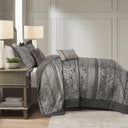 Bellagio - 5 Piece King Reversible Bedspread Set - Gray