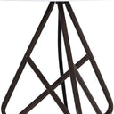 Tripod Table Lamp With White Drum Shade - Brown