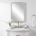 Crofton - Vanity Mirror - Black & Pearl Silver