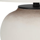 21" Ceramic Round Table Lamp With Drum Shade - Cream - HomeRoots - Table Lamps - Elite Enclave Home