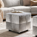 Landyn - Square Ottoman - Sparrow Gray - Classic Home - Upholstered Ottomans - Elite Enclave Home