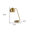 Metal Desk Table Lamp With Gold Shade - Gold