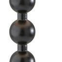 Solid Wood Candlestick Table Lamp With Off - White Drum Shade - Black - HomeRoots - Table Lamps - Elite Enclave Home