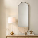 Russo - Travertine Tall Oval Mirror - Bronze / Brown / Gold - Uttermost - Accent Mirrors - Elite Enclave Home