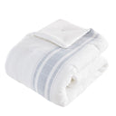Morgan - 6 Piece Jacquard Oversized Comforter Set - White / Blue