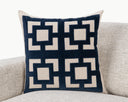 Novel Estate - 22" x 22" NV Corbin Pillow - Navy Blue - Classic Home - Accent Pillows - Elite Enclave Home