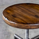 Westlyn - Industrial Bar Stool - Dark Brown & Black