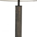 Traditional Shaped Floor Lamp With Off - White Drum Shade - Black - HomeRoots - Floor Lamps - Elite Enclave Home