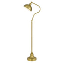 Traditional Shaped Floor Lamp With Antiqued Brass Dome Shade - Brass - HomeRoots - Floor Lamps - Elite Enclave Home