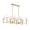 Arques - 8 Light Linear Chandelier - White / Gold - Uttermost - Chandeliers- Elite Enclave Home