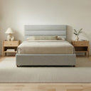 Takio - Queen Bed - Gray - Moe's Home Collection - Upholstered Beds - Elite Enclave Home