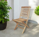 Solid Wood Outdoor Dining Chair - Natural