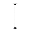 Tailored Metal Torchiere With Bright Illumination - Black - HomeRoots - Floor Lamps - Elite Enclave Home