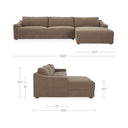 Farrow - Right Sectional - Taupe - Moe's Home Collection - Stationary Sectionals - Elite Enclave Home