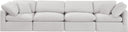 Indulge - Velvet 4 Seat Modular Sofa - Meridian Furniture - Stationary Sectionals - Elite Enclave Home