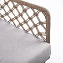 Metal Outdoor Arm Chair With Gray Cushion - Light Brown / Gray