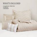 Riva - 7 Piece Queen Comforter Set - Beige