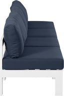 Nizuc - Outdoor Patio 4 Seat Armless Modular Sofa With White Frame - Meridian Furniture - Stationary Sectionals- Elite Enclave Home