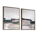 Just - Peaking Framed Abstract Prints (Set of 2) - Black / Gray / Green / Pink / Purple / White - Uttermost - Framed Print Sets - Elite Enclave Home