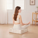 Azza - Square Floor Pillow Cushion - Ivory